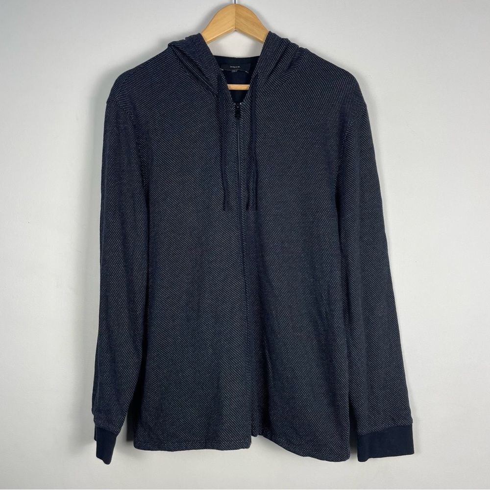 Vince Black‎ Full Zip Hoodie Lightweight Cotton Size M